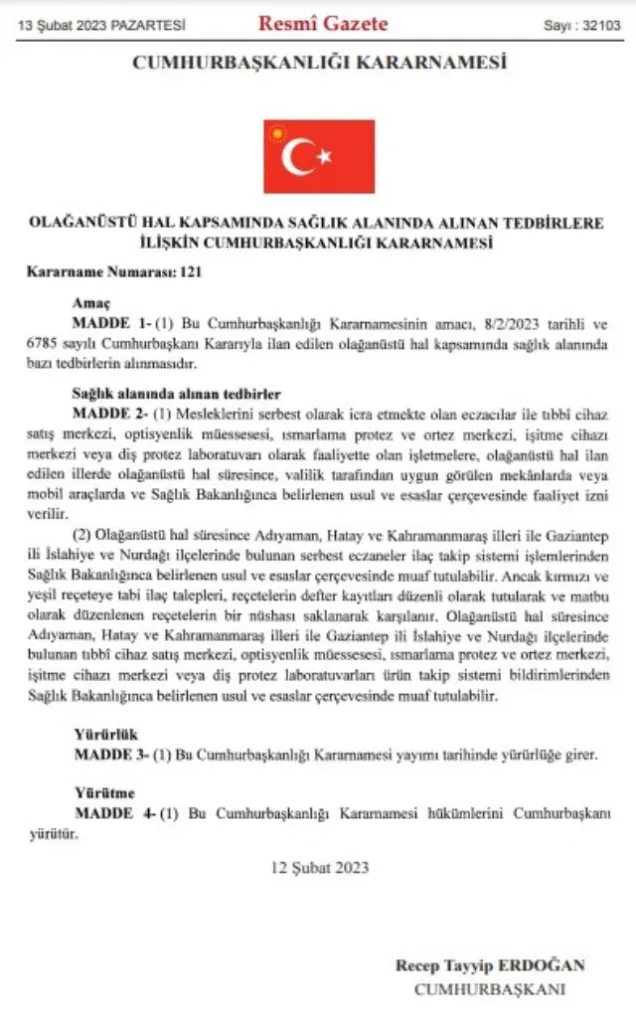 OHAL KAPSAMINDA YENİ KARARLAR RESMİ GAZETEDE YAYIMLANDI - Mega TV saglik alaninda alinan tedbirlere iliskin 15630667 2990 m - Mega TV