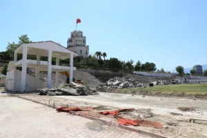 KUMLUCA STADYUM PROJESİ İÇİN İLK KAZMA VURULDU - Mega TV Kumluca Stadyum Calismalari Basladi 1 1 min - Mega TV