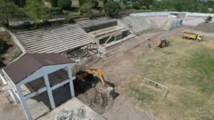 KUMLUCA STADYUM PROJESİ İÇİN İLK KAZMA VURULDU - Mega TV Kumluca Stadyum Calismalari Basladi 1 min - Mega TV