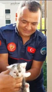Büyükşehir İtfaiyesi'nden Yavru Kediye Şefkat Eli - Mega TV 3 e 3 min - Mega TV
