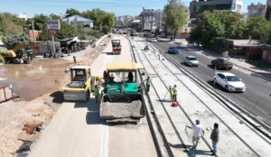 Doga garaji tramvay hattinda calisma 3 min - Mega TV
