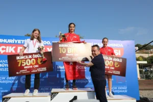 CUMHURIYET 100. YILI ACIK DENIZ YUZME YARISI 10 - Mega TV
