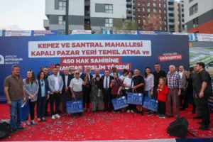 Kepez ve Santral Mahallesi’nde Çifte Mutluluk - Mega TV Kepez Santral kapali pazar yeri temel atma ve anahtar teslim toreni 16 min - Mega TV