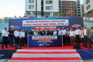 Kepez Santral kapali pazar yeri temel atma ve anahtar teslim toreni 2 min - Mega TV