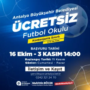 Ücretsiz Futbol Okulu 11 Kasım’da Eğitime Başlıyor - Mega TV Ucretsiz Fulbol Okulu min - Mega TV