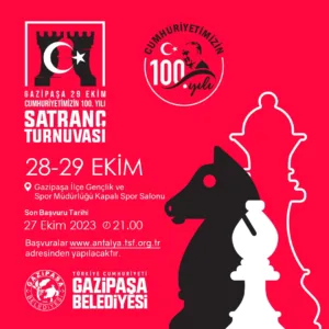 Gazipaşa Belediyesi, Cumhuriyetin 100.Yılı Kapsamında Satranç Turnuvası Düzenleyecek - Mega TV WhatsApp Image 2023 10 02 at 16.10.51 - Mega TV