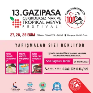 13. Gazipaşa Çekirdeksiz Nar Ve Tropikal Meyve Festivali Başlıyor - Mega TV WhatsApp Image 2023 10 25 at 14.51.20 - Mega TV