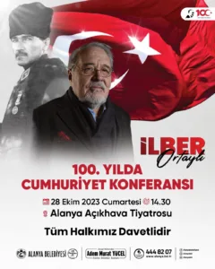 İlber Ortaylı Cumhuriyet’in 100. Yılında Alanya Halkı İle Buluşuyor - Mega TV WhatsApp Image 2023 10 27 at 14.54.22 1 - Mega TV