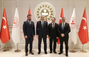 Rektör Türkdoğan’dan Bakan Yerlikaya’ya Ziyaret - Mega TV Icisleri Bakani Ziyareti 2 1 - Mega TV